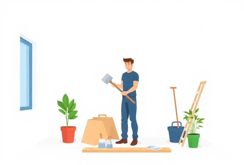 Intérieur rénové après travaux de peinture à Tournefeuille